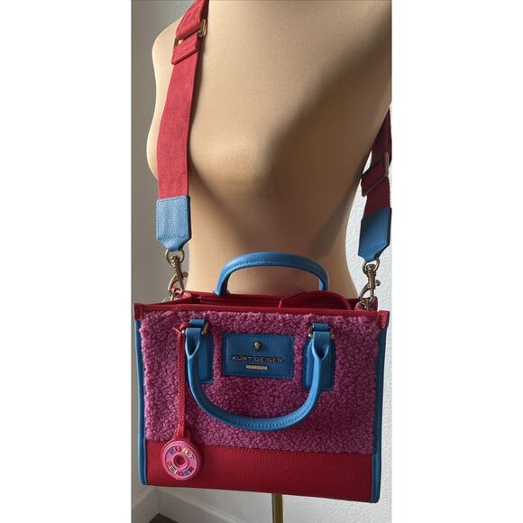NWT'S Kurt Geiger London Small Chiswick Tote Bag Crossbody In Pink - Picture 5 of 7